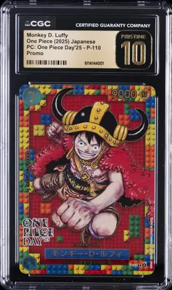 2025 ONE PIECE JAPANESE PC: ONE PIECE DAY'25 MONKEY D. LUFFY CGC 10 PRISTINE - Image 1