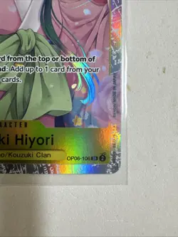 Bandai Kouzuki Hiyori Wings of the Captain OP06-106 Super Rare Foil One Piece - Image 4