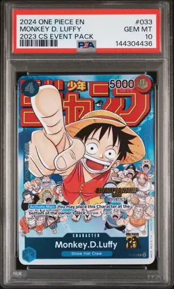 2024 ONE PIECE CHAMPIONSHIP 2023 EVENT PACK #033 MONKEY D. LUFFY PSA 10 - Image 1