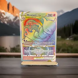 Mewtwo VSTAR 079/078 Rainbow Secret Rare Pokemon GO Holo PSA 10 Potential NM - Image 4
