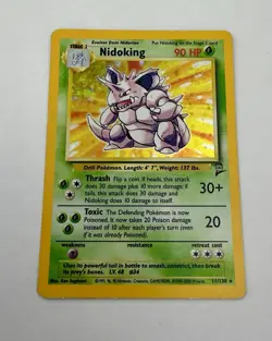 Pokemon TCG Nidoking Base Set 2 Holo Rare Card Ungraded - Image 1