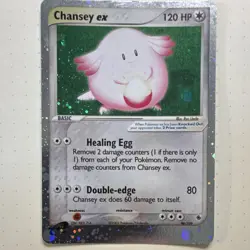 Chansey ex Pokemon Ruby & Sapphire Rare Holo Card 96/109 2003 Swirl! - Image 1