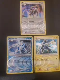 Pokemon TCG Holo Arceus Card Lot of 3 from 2009 - DP50, AR4, AR6 - Image 1