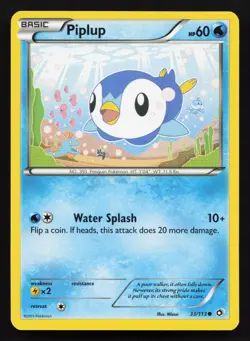 Piplup 33/113 Common Legendary Treasures Pokemon Card - Image 1