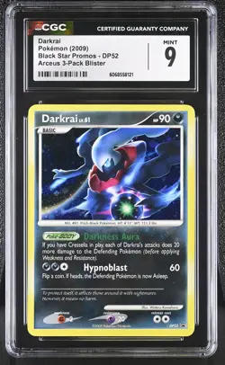 CGC 9 MINT Darkrai 2009 Black Star Promos DP52 Holo Pokemon Card - Image 1