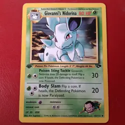 Giovanni's Nidorina 44/132 Gym Challenge Regular First Edition Pokemon Card LP - Image 1