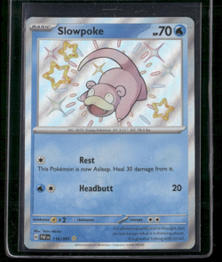 Slowpoke - 116/091 - Holo Shiny Rare - Paldean Fates Pokemon Card - Image 1