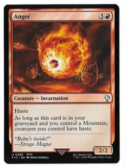 MTG Anger Final Fantasy Commander (FIC) Uncommon Magic Card #0289 Unplayed - Image 1