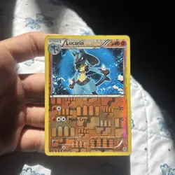 Lucario 77/135 Reverse Holo Rare Black & White Plasma Storm Pokemon Card NM - Image 1