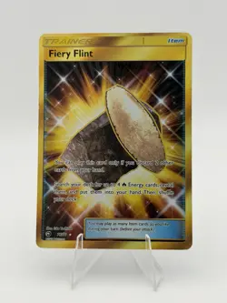 Pokemon Card - Fiery Flint Dragon Majesty 76/70 Secret Rare - Image 1