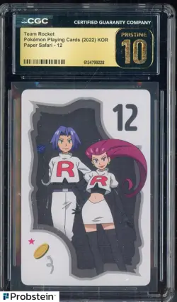 2022 Pokemon Korean Playing Cards Paper Safari Team Rocket CGC 10 PRISTINE - Image 1