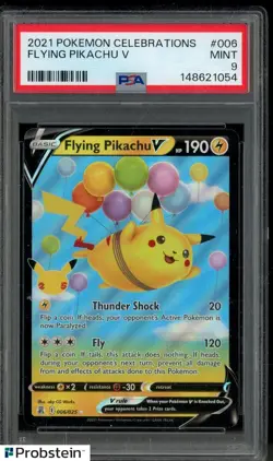 #3 2021 Pokemon Celebrations #006 Flying Pikachu V PSA 9 MINT - Image 1