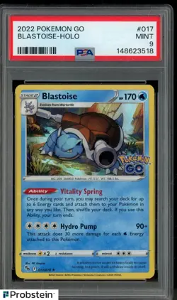 2022 Pokemon Go #017 Blastoise Holo PSA 9 MINT - Image 1