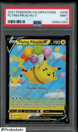 #2 2021 Pokemon Celebrations #006 Flying Pikachu V PSA 9 MINT - Image 1