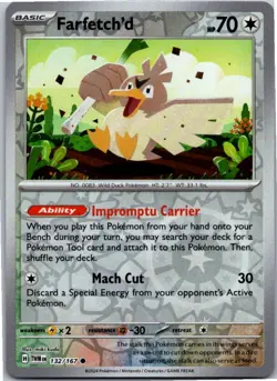 2024 Pokemon SV06 Twilight Masquerade Farfetch'd Reverse Holo Common #132 - Image 1
