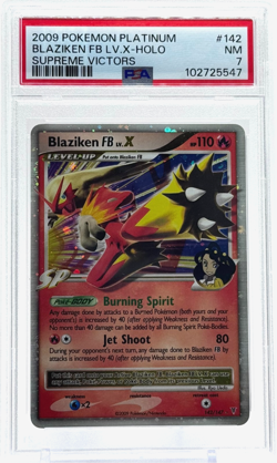 Pokemon Blaziken FB LV. X Supreme Victors 142/147 PSA 7 NM TCG - Image 1