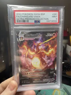 2022 POKEMON SWSH BLACK STAR PROMO #261 FULL ART/CHARIZARD VMAX PSA 9 Nintendo! - Image 4