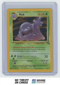 1999 Pokemon Classic Fossil Holo Muk #13/62 - Image 1