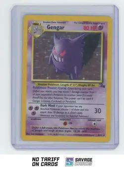 1999 Pokemon Classic Fossil Holo Gengar #5/62 - Image 1