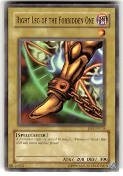 Yu-Gi-Oh TCG Right Leg Of The Forbidden One DB1-EN135 Regular Common LP - Image 1