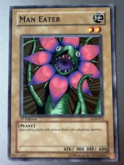 Man Eater LOB-075 The Legend of Blue Eyes White Dragon 1st Edition LP - Image 1