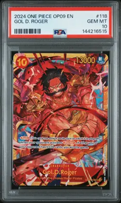 2024 One Piece OP09 EN Gol D Roger #118 PSA 10 GEM MINT - Image 1