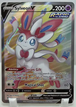 Pokemon Sylveon V Ultra Rare 183/203 Evolving Skies NM/M Unplayed Pack Fresh - Image 1