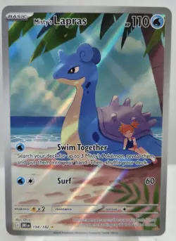 Misty's Lapras 194/182 Sv10: Destined Rivals Pokemon NM/M Unplayed Pack Fresh - Image 1