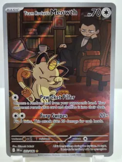 Team Rocket's Meowth 203/182 Destined Rivals Pokemon NM/M Unplayed Pack Fresh - Image 1