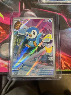 First Partner Illustration Piplup Promo Full Art Holo 042 Pokemon TCG - Image 1