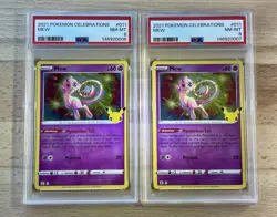 2021 POKEMON CELEBRATIONS #011 MEW PSA 8 X2 - Image 1