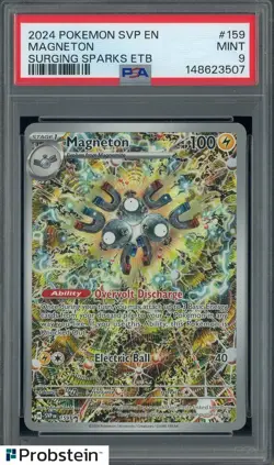 2024 Pokemon SVP En Surging Sparks ETB #159 Magneton PSA 9 MINT - Image 1