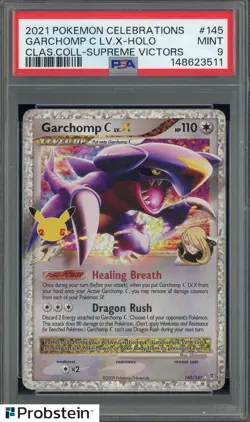 2021 Pokemon Celebrations Classic Supreme Victors Garchomp C LV X Holo PSA 9 - Image 1