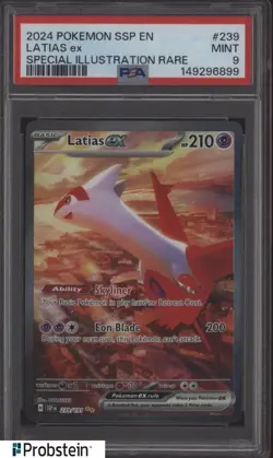 2024 Pokemon SSP EN Special Illustration Rare #239 Latias ex PSA 9 MINT - Image 1