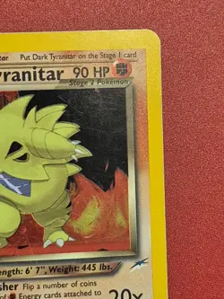 Pokemon TCG Dark Tyranitar Neo Destiny Holo Rare 11/105 HP Heavily Played - Image 4