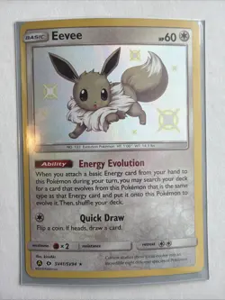 Eevee SHINY HOLO Rare #SV41/SV94 - HIDDEN FATES Pokemon TCG 2019 - Image 1