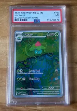 2023 POKEMON MEW EN-151 ILLUSTRATION RARE #167 IVYSAUR PSA 7 - Image 1