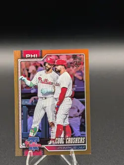 2026 Topps Series 1 HARPER / SCHWARBER Gold Rainbow Foil /50 Phillies #197 Rare - Image 1