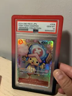 One Piece CCG Tony Tony Chopper Memorial Collection #006 Foil PSA 10 2024 - Image 1