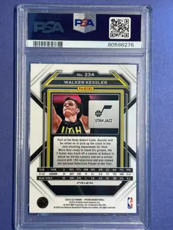2022 Panini Prizm Walker Kessler #234 Red Ice RC Rookie PSA 10 Gem Mint Jazz - Image 2