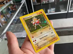 Hitmonchan NM LP Base Set 2 Holo 8 Swirl Rare Pokemon Card WOTC 2000 8/130 - Image 4