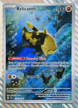 Pokemon Card Relicanth 173/162 Temporal Forces Holo Illustration Rare (NM) Clean - Image 1