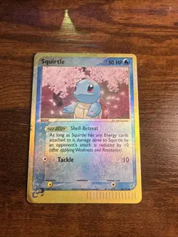Pokemon TCG Squirtle Team Magma vs Team Aqua Reverse Holo Card 46/95 HP-DAMAGED - Image 1