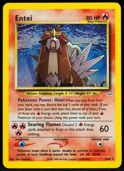 Entei #6/64 Neo Revelation HP Creases Pokemon Card - Image 1