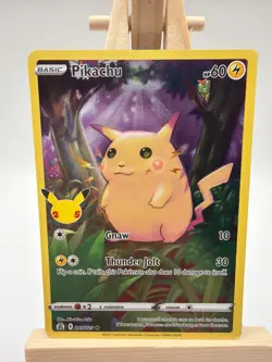 Pikachu - 005/025 - Sword & Shield Celebrations Full Art Holo Pokemon Card - NM - Image 1