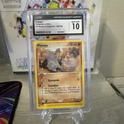 CGC 10 GEM MINT Phanpy 62/109 ex Ruby Sapphire 2003 Pokemon Card - Image 1