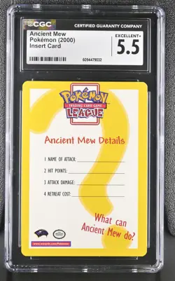 2000 Pokemon Insert Card Ancient Mew CGC 5.5 - Image 1