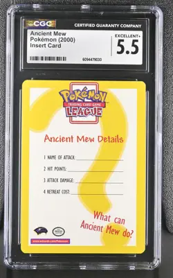 2000 Pokemon Insert Card Ancient Mew CGC 5.5 - Image 1