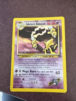 Pokemon Alakazam Sabrina's 16/132 Holographic Rare Gym Challenge TCG Card - Image 2