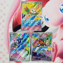 Rowlett 043 + Litten 044 + Popplio 045 - First Partner Pokemon Cards #L502 - Image 1